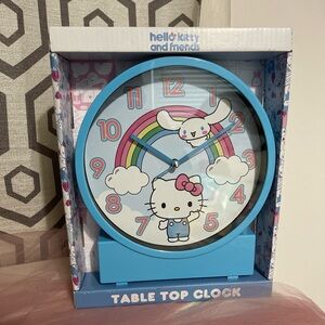 SANRIO HELLO KITTY CINNAMOROLL RAINBOW TABLE TOP CLOCK NEW
